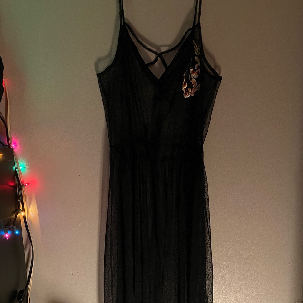 Forever 21 see through, mesh polka dot dress